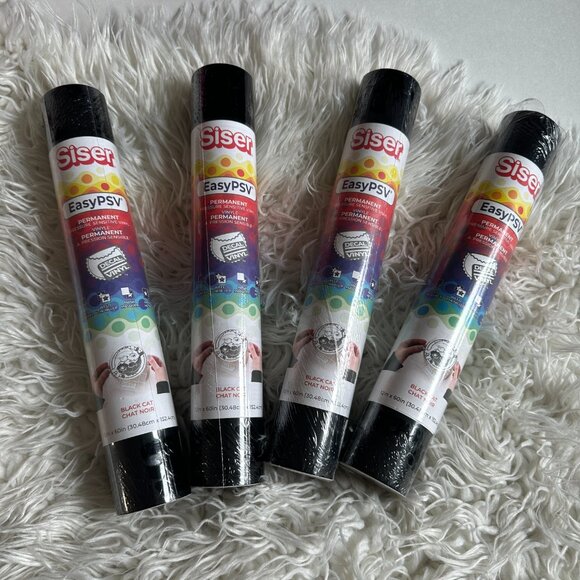 Siser Easy PSV NEW in Black Cat VINYL for cricut 4 rolls never open - Picture 2 of 5